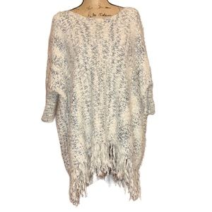 UmGee Women’s White & Gray Oversized Chunky Knit Sweater